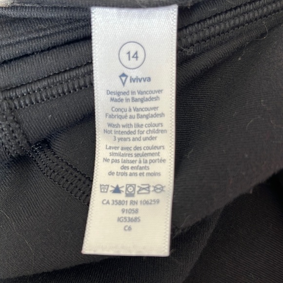 Ivivva by Lululemon Black Leggings - Picture 1 of 2